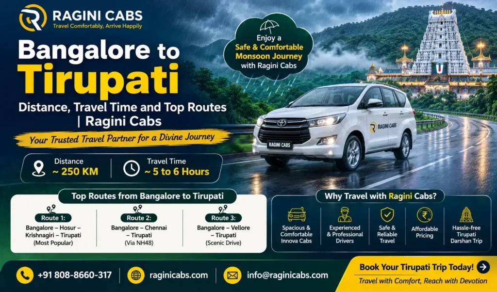 Bangalore to Tirupati Distance, Travel Time and Top Routes