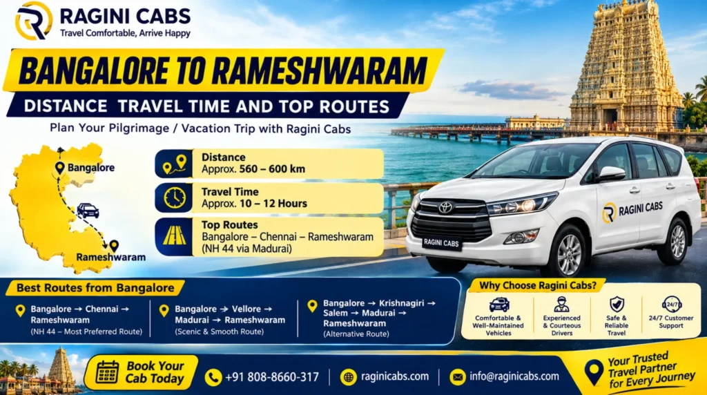 Bangalore to Rameshwaram Distance Travel Time and Top Routes