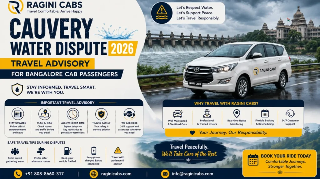 Cauvery Water Dispute 2026 - Travel Advisory for Bangalore Passengers