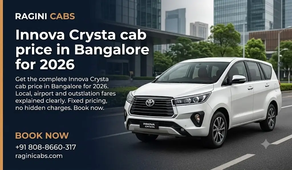Innova Crysta Cab Price in Bangalore 2026