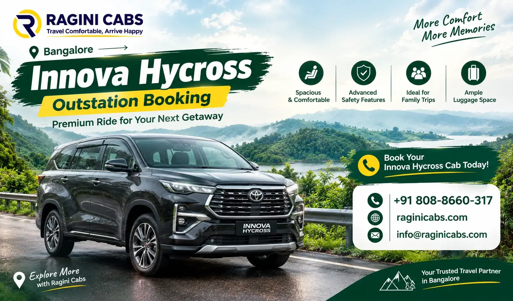 Innova Hycross Outstation Booking Bangalore